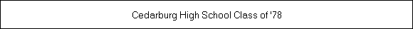Cedarburg High School Class of '78